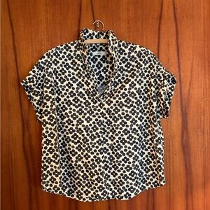 0039 italy women’s s/s print blouse / cotton